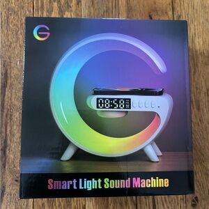 NEW Smart Light Sound Machine Wireless Charger Stand Alarm Clock